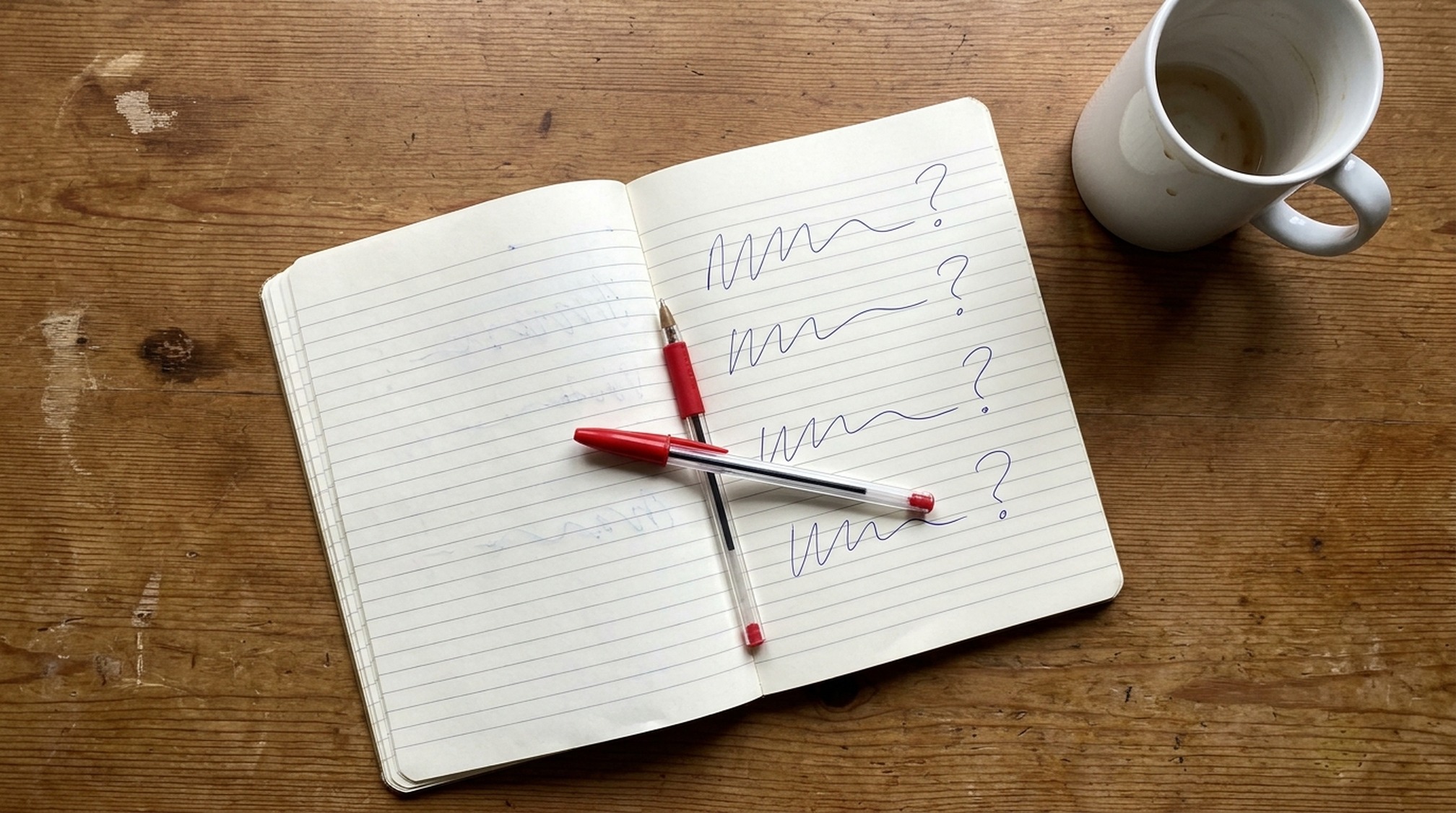 パパ活の業者の見分け方への疑問を書き出したノート