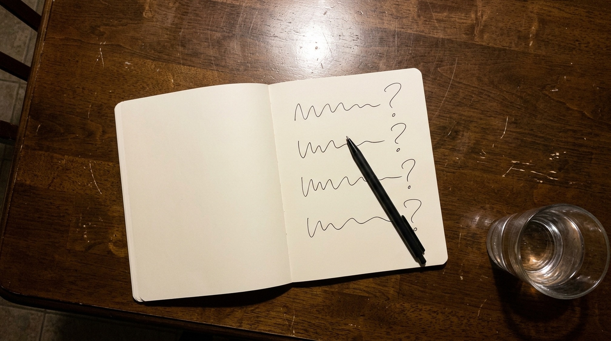 パパ活の始め方への男性の疑問を書いたノート
